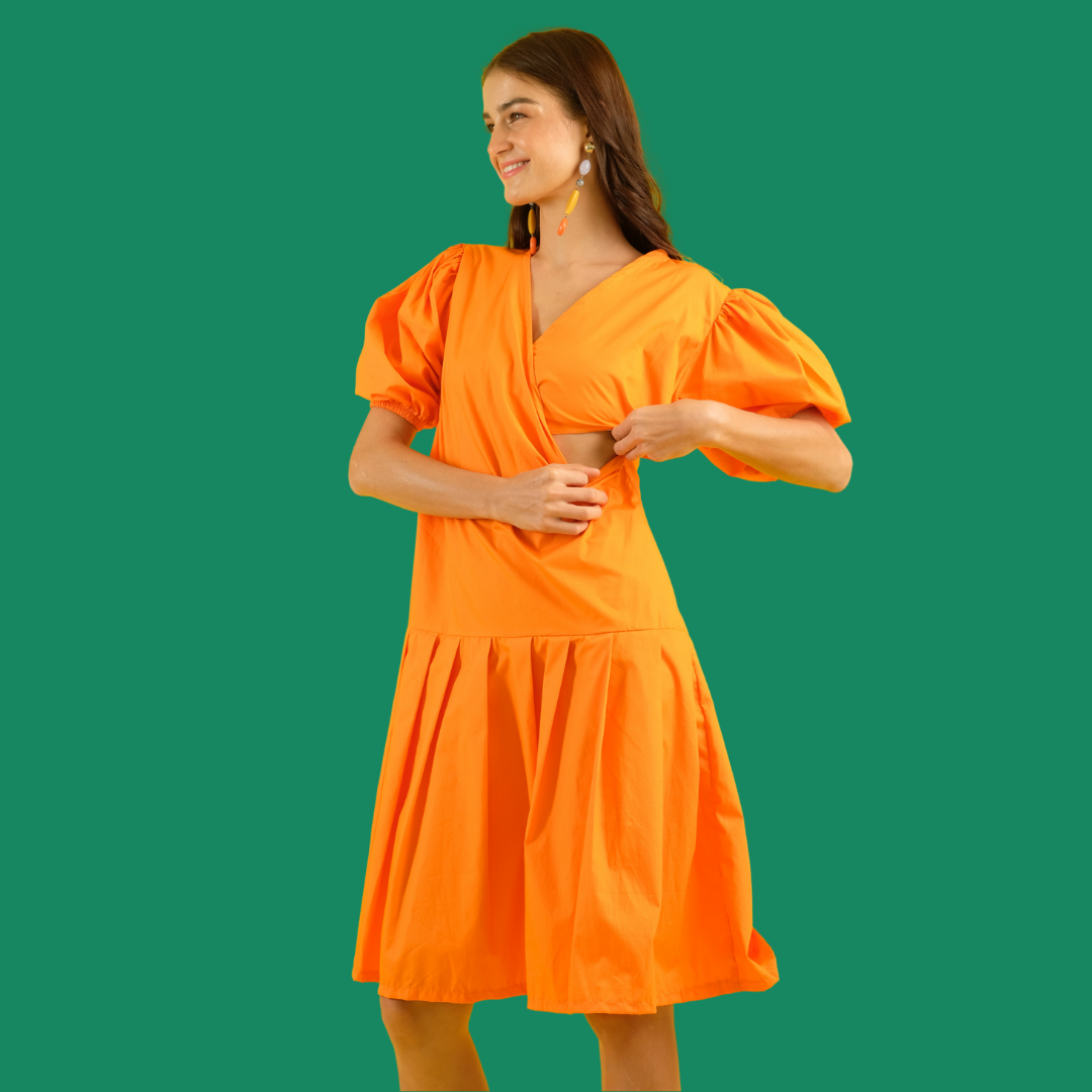 Jenny Premium Breastfeeding Dress: Flor Drop-waist Dress