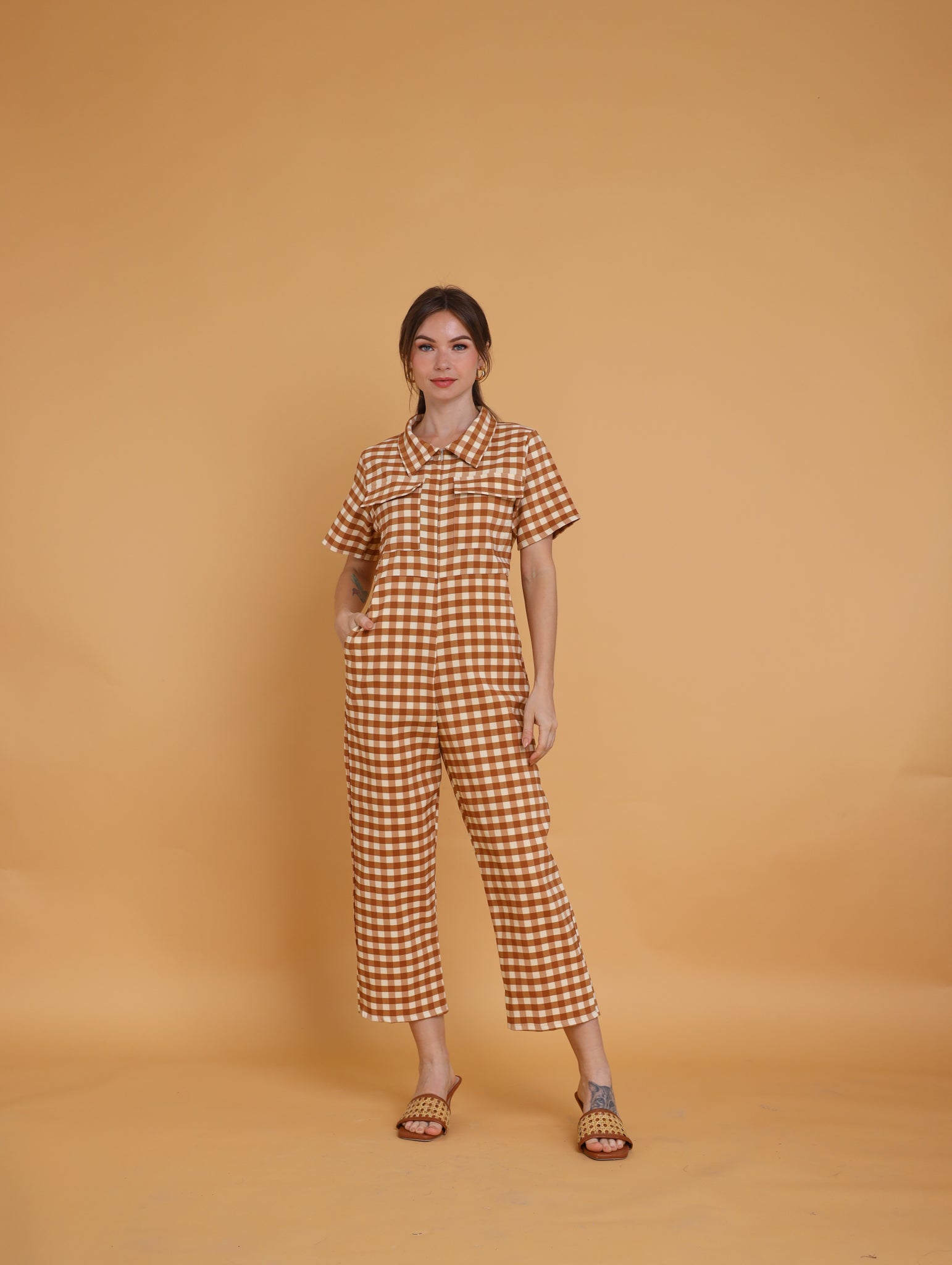 Brown: Idara Jumpsuit