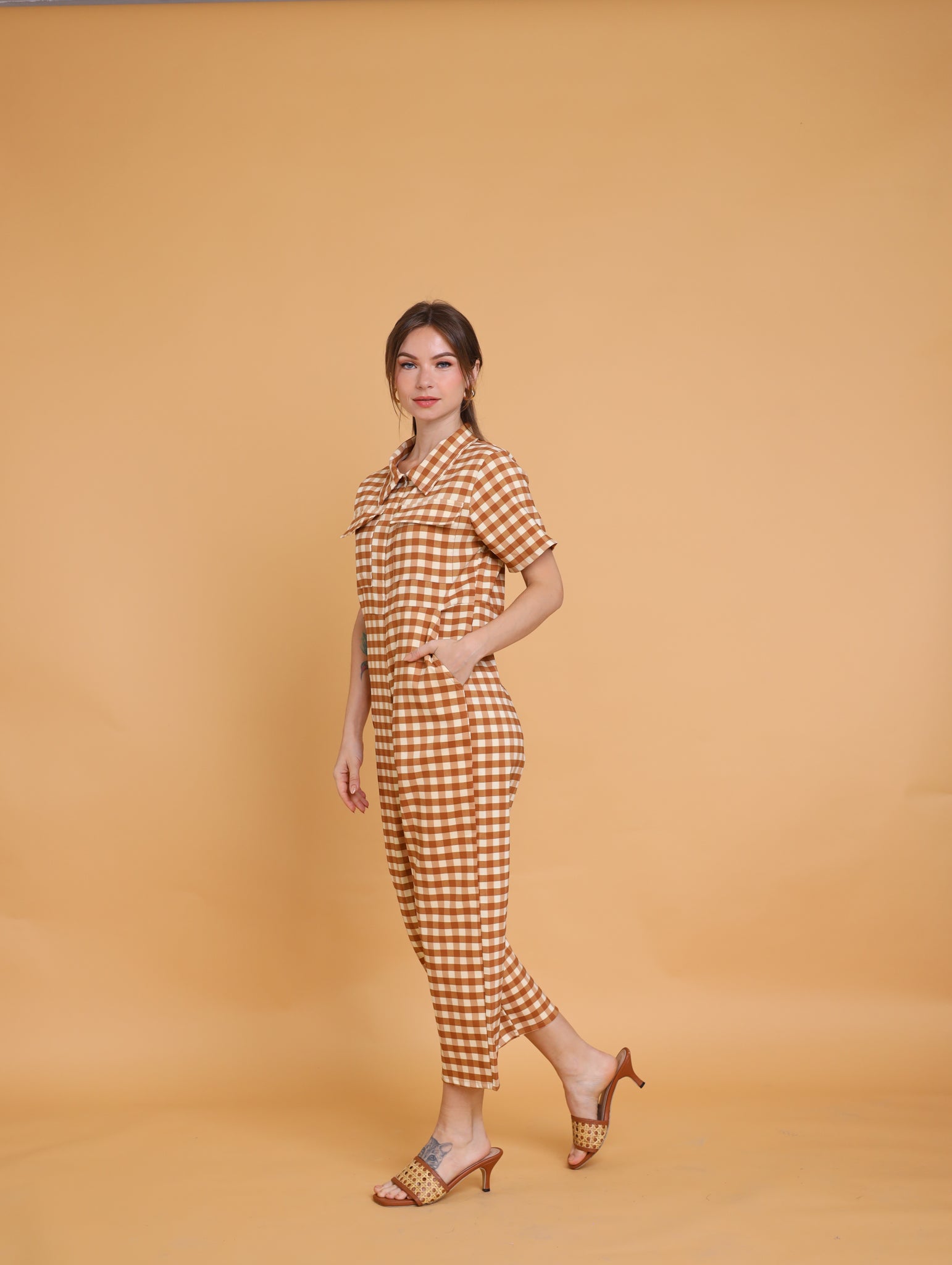 Brown: Idara Jumpsuit