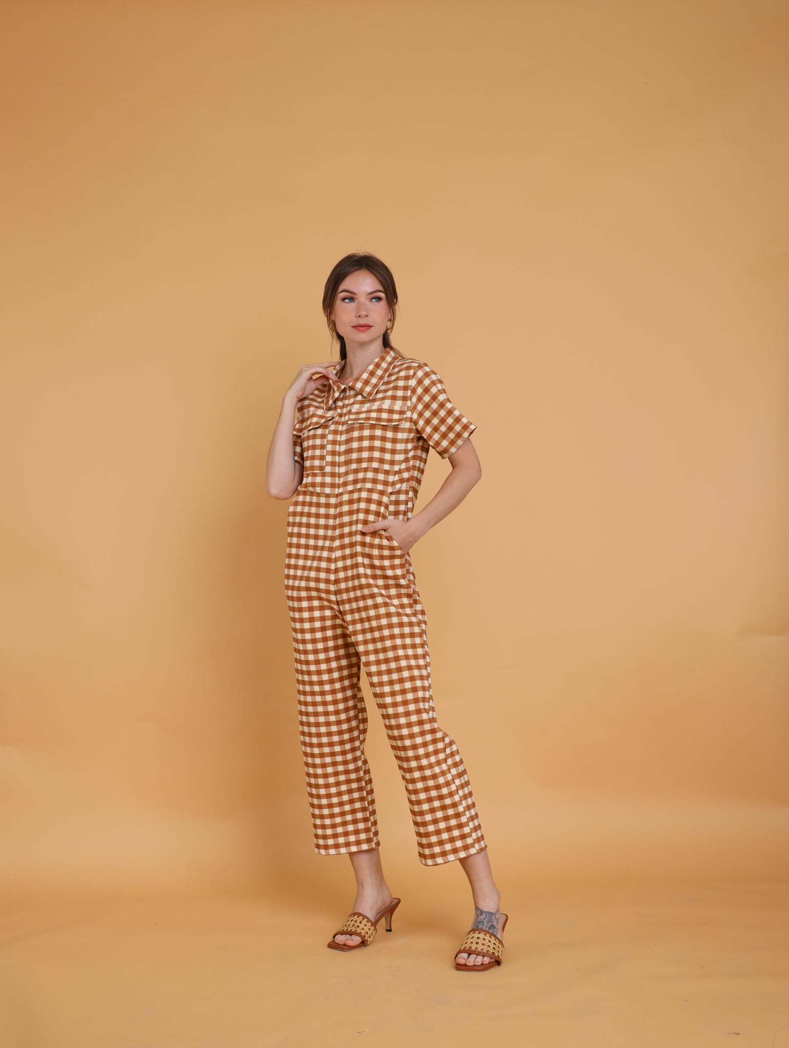 Brown: Idara Jumpsuit