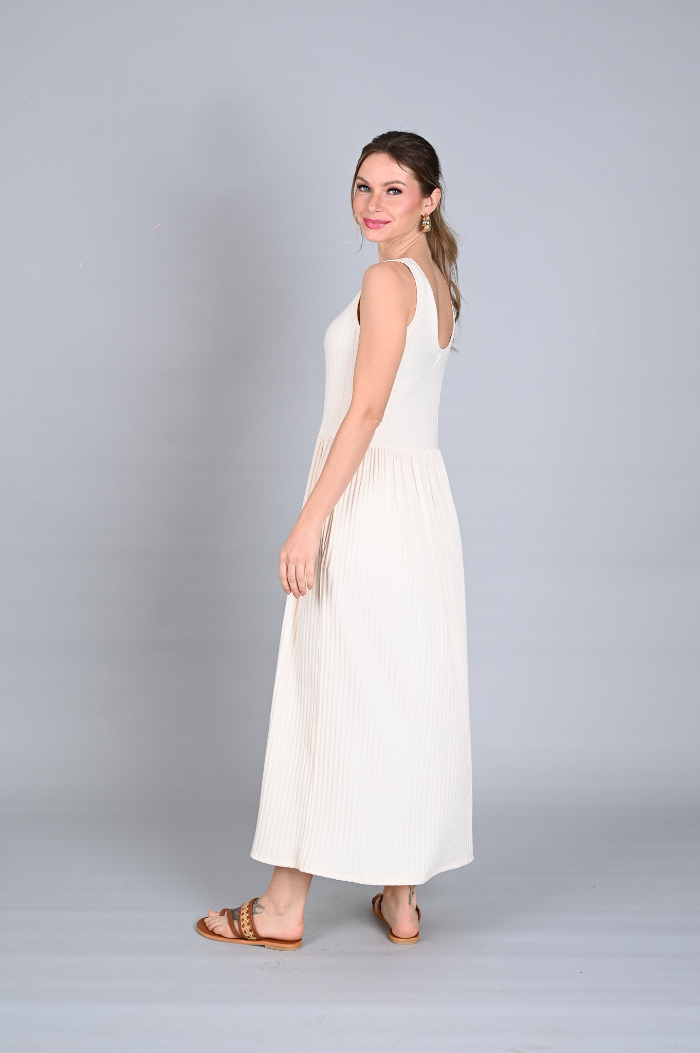 Ribbed Comfort: Amity Sando Dress