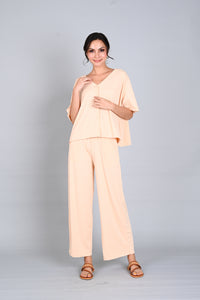 Ribbed Comfort: Freda Top and Pants Set