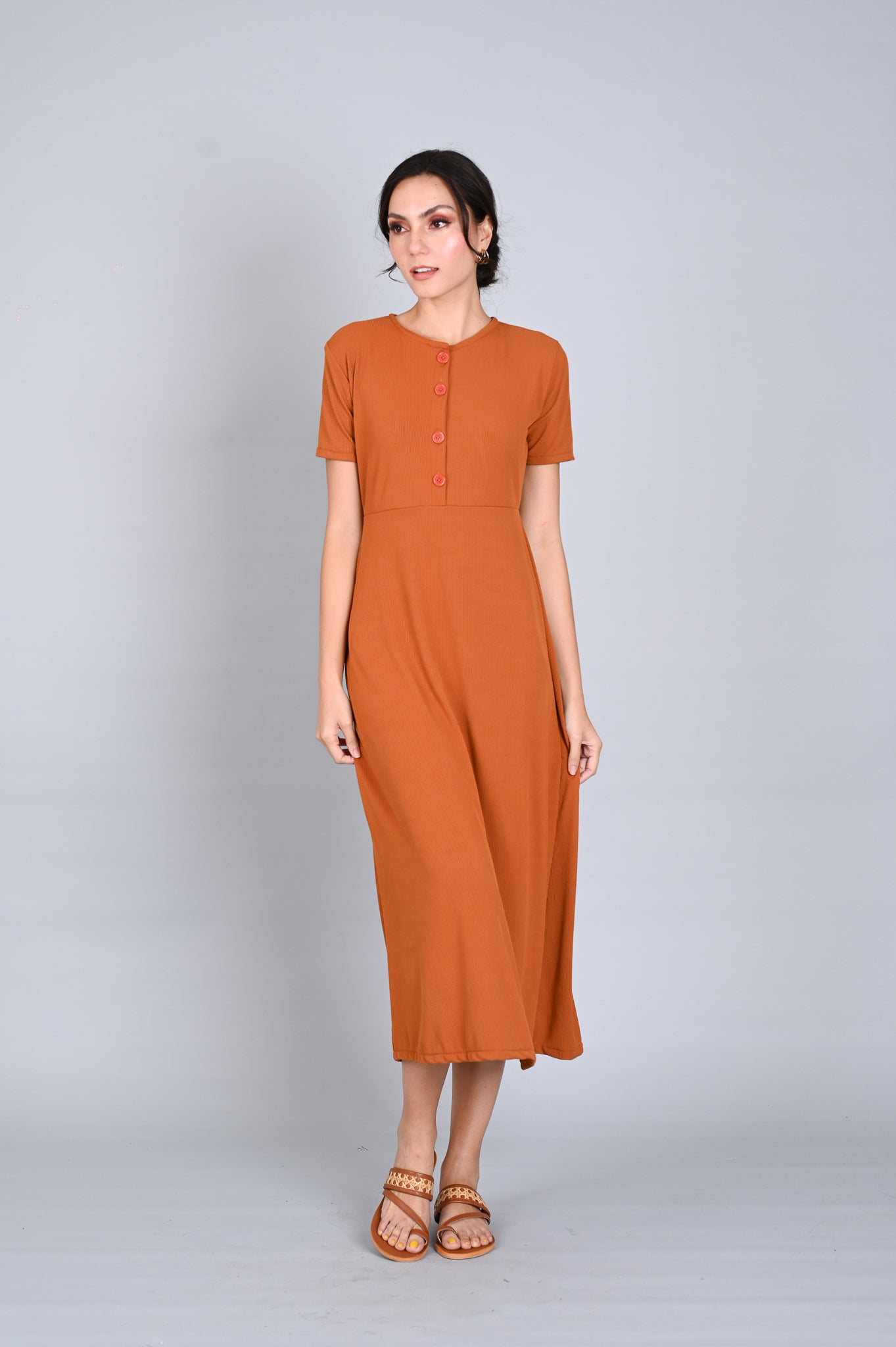 Ribbed Comfort: Lana A-Line Dress