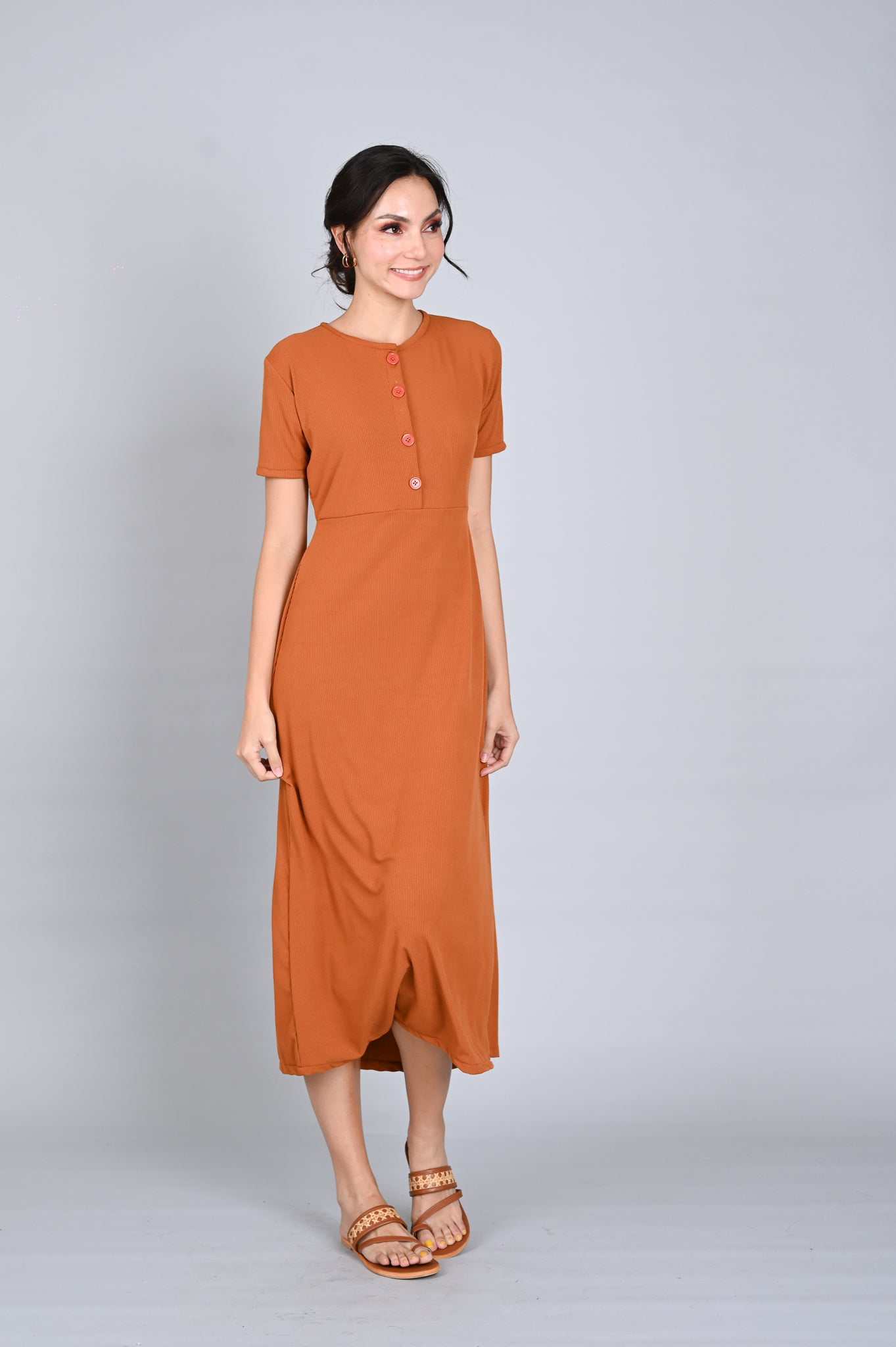 Ribbed Comfort: Lana A-Line Dress