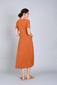 Ribbed Comfort: Lana A-Line Dress