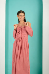 Jenny Premium Breastfeeding Dress: Bella Pleated Dress